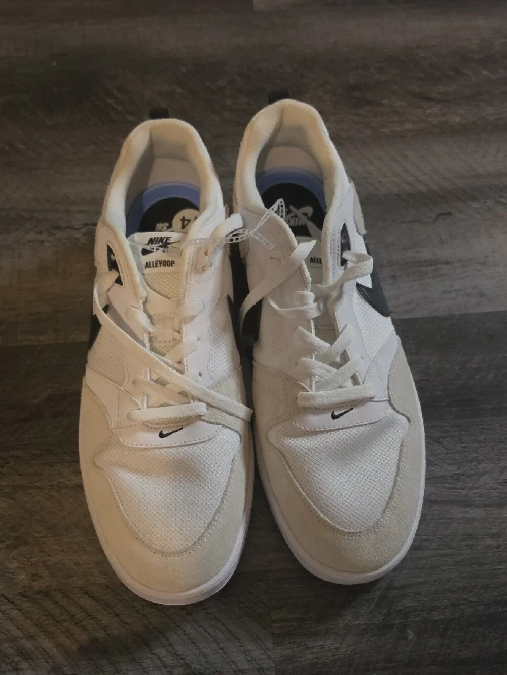 Nike Men’s Alleyoop Sb White Black Size 14